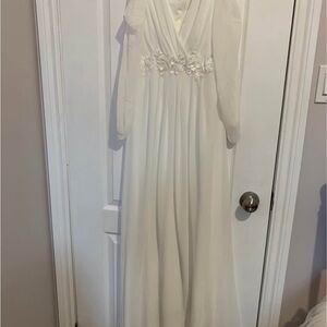 Ever pretty Elegant White Long size 4